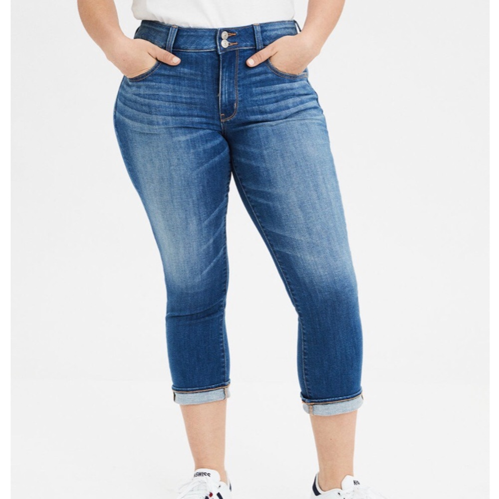 AMERICAN EAGLE Artist Stretch Cropped Jeans